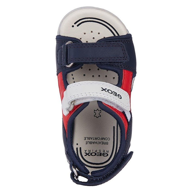 Geox Baby Boys' B Flaffee Boy Sandal, Navy red