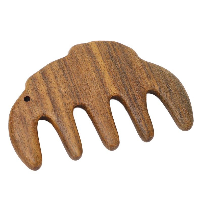 Sandalwood Nose Guasha Massage Tool Five Tooth Scalp Meridians Scraping