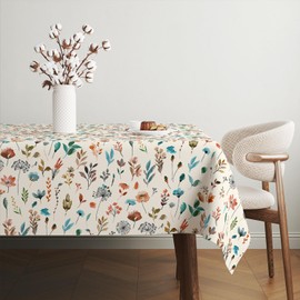Martina Home Tablecloth Oilcloth Garden Beige 100 x 140 cm