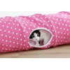Kerbl Cat Tunnel Puntino Pink/White