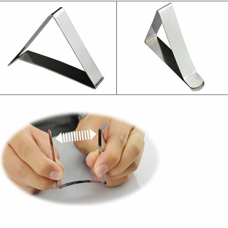 Pack of 12 Stainless Steel Tablecloth Clips Table Cover Clips
