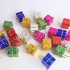 24PCS Shiny Mini Boxes Ornaments，Christmas Tree Decoration,Metal Foil Wrapped Ornaments，for