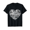 Hello In Different Languages Multilingualism Heart T-Shirt