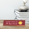 Please Check-in All Appointments, Flower Gold Frame Desk Sign (2