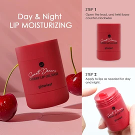 glowiest Sweet Dreams Lip Oil Mask (cherry) | Hydrating Rich Lip Oil-Gel-Layer, Extra Moisture Lip Oil, Boosting Nourishing Lip,Long-Lasting Moisture, Korean Skin Care, K-Beauty