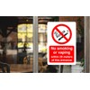 Safety First Display LTD No smoking or vaping within 20