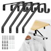 Pisman Adjustable Closet Rod Bracket Heavy Duty,Shelf Bracket with Rod