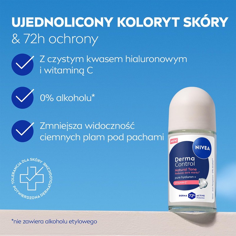 NIVEA Derma Control Natural Tone Damen Antitranspirant 72h Kugelschutz Vitamin