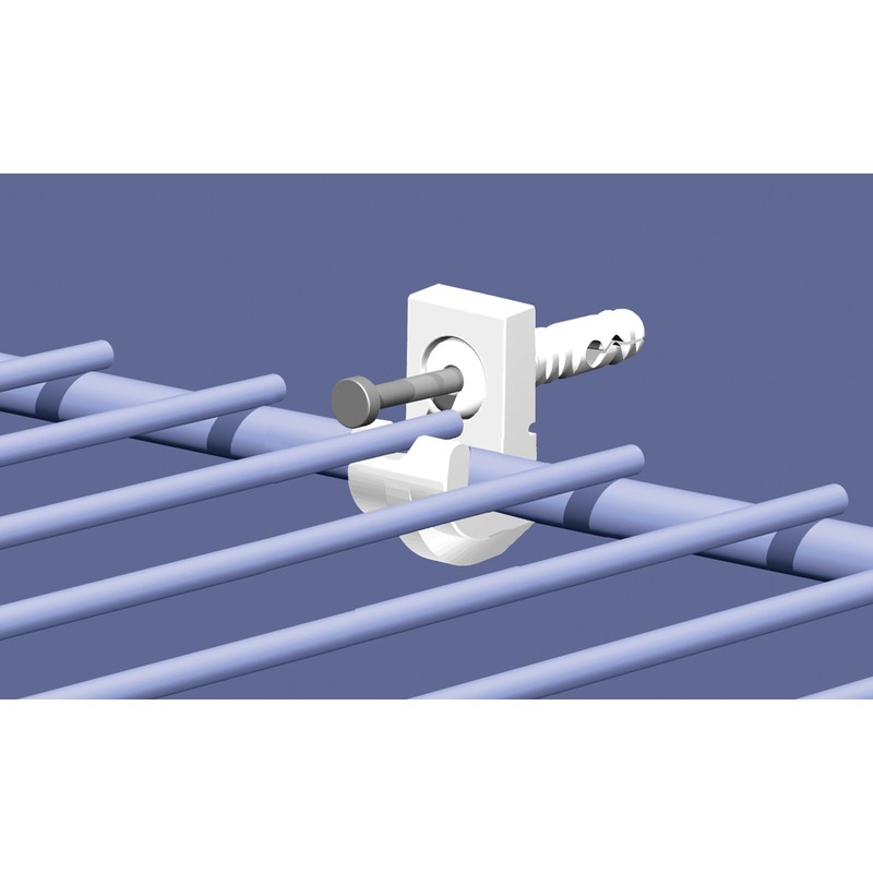 ClosetMaid 56610 Pre-Loaded Wall Clips, White 7-Pack