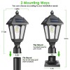 Benany Solar Post Lights Outdoor Waterproof, Aluminum Solar Lamp Post