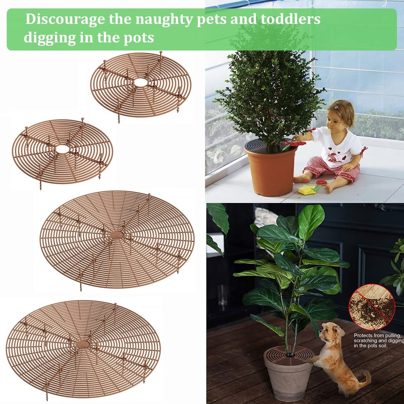 HQHG Plant Pot Grid Cover 4 Pack, 20.8 Inch and