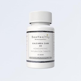 BeeHealthy Homeopathic Cell Salt, Calcarea Carb (Calc Carb) 3X Tablets. Remedy for Helping Skeletal System, Digestion, Joint Pain, Fatigue, and Immune Health. Easy Dissolving Tablets. 100 Count.