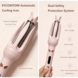 Automatic Curling Iron - Self-Rotating Hair Curler for All Hair Types
