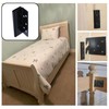 Mewutal 4pcs Bed Frame Hardware Black Bed Post Double Hook