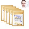 5 Pieces Collagen Neck Mask, Collagen Essence Face Mask, Leaf Mask Set, Reduces Wrinkles & Improves Skin Elasticity, for Deep Rejuvenation and Moisturising Skin (02)