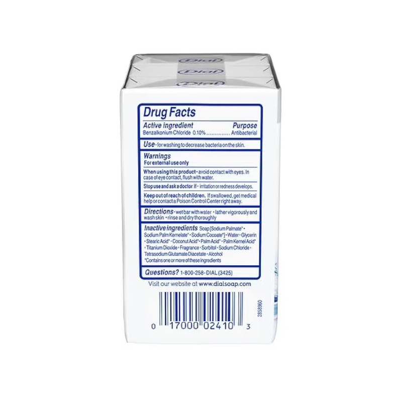 Dial White Antibacterial Soap, 4-Ounces Bars, 6 Count