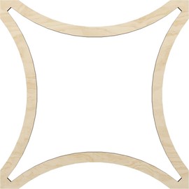 Ekena Millwork 47 1/4"W x 47 1/4"H x 3/8"T Large Lilley Decorative Fretwork Wood Ceiling Panels, Birch