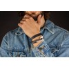 Pulseras para Hombre │ Hacha Vikinga y Cuero │ MB11