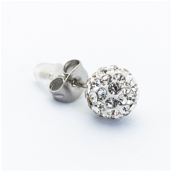 Borghetti Pharma Hypoallergenic Earrings White Bubbles (Code: FRD-BI8)
