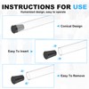 PATIKIL Solid Rubber Stopper 3.5x9x30mm 12 Pack Tapered Lab Rubber