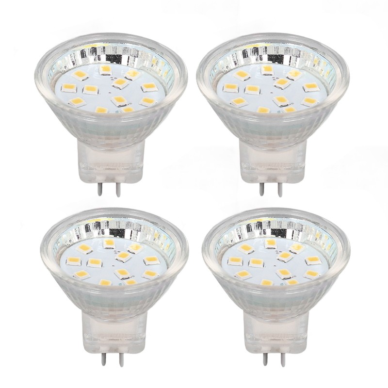 4PCS MR11 12LED Light Bulb 2W 300LM Spot Light Bulb