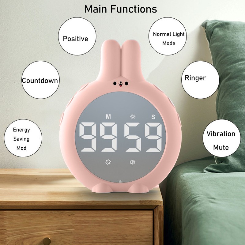 Cute Digital Timer Multifunctional High Accuracy Magnetic Kids Countdown Timer