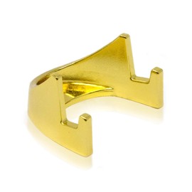 LOGOS COINS Challenge Coin Display Stand (3 Pack) - Sturdy Military Holder With Shining Gold Finish, No Tip and No Assembly Required Token Medallion Holder, 5mm Half Easel Stand