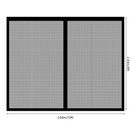 Magnetic Garage Door Screen 10x8FT, Durable Garage Fiberglass Mesh Heavy Duty Hands Free Screen Door with Closure Weighted Bottom, 6 Strapping Tapes