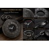 Vintage Roman Numeral Pocket Watch for Men – Engraved Quartz