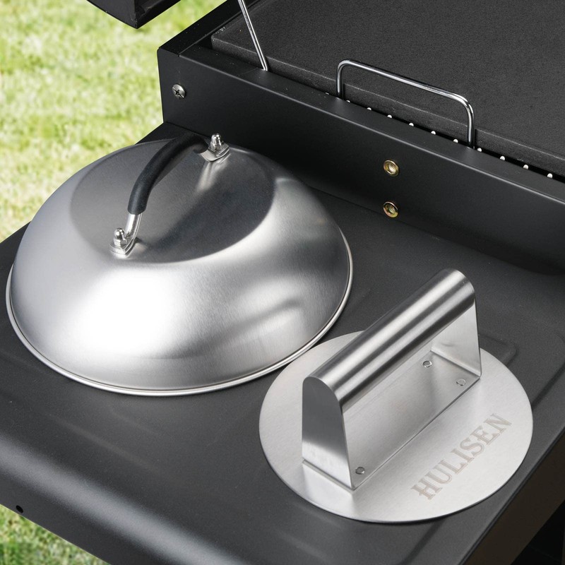 HULISEN Cheese Melting Dome & Smashed Burger Press, 9 Inch