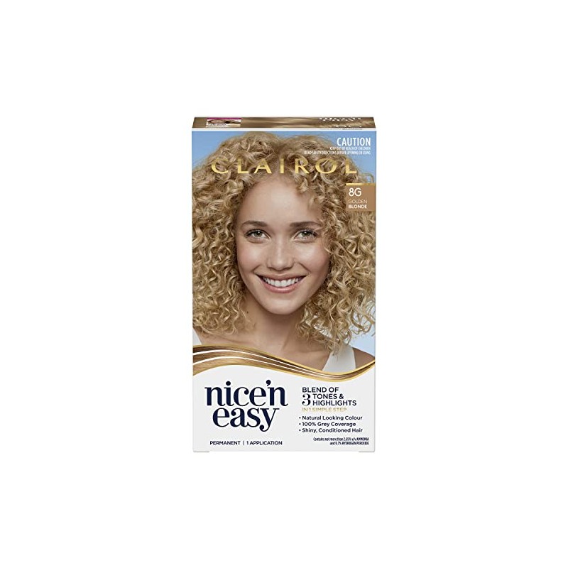 Clairol Nice 'N Easy Permanent Colour 8G Natural Golden Blonde,