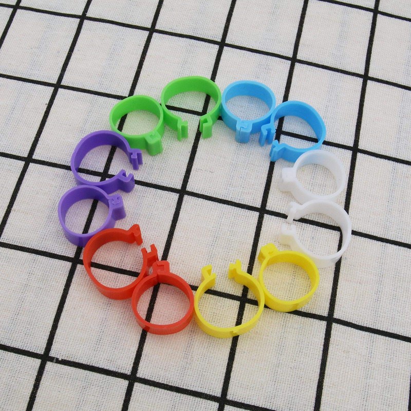 EMSea 60pcs 20mm Ring Foot Rings for Birds Pigeons Chicken