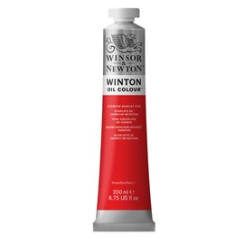 Winsor & Newton 1437107â Winton Oil Color Paint, 200-ml Tube, Cadmium Scarlet Hue