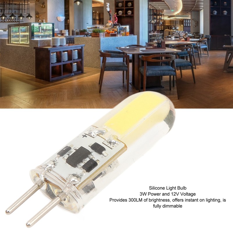 2PCS Silicone LED Light Bulb GY6.35 COB 1505 3W 12V