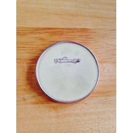 WHITTIER CALIFORNIA CENTENNIAL Vintage Pinback 3 In. Button pin Quaker Amish Man