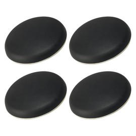 METALLIXITY Door Stopper Wall Protector(40mm/1.57") 4Pcs, Rubber Adhesive Door Handle Stopper - for Door Knob Wall Protectors, Black
