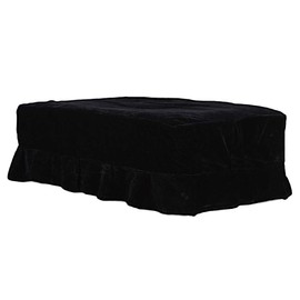 TKY Piano Chair Cover Piano Chair Cover Single Seater Decorative Protective Dustproof Velvet (Black)
