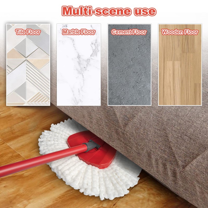 GFRED Set of 3 Mop Head Replacement Compatible With Vileda