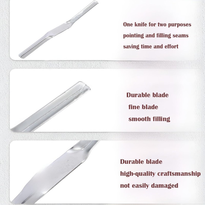 2 PCS Brick Jointer Tool Double End Steel Mortar Finishing
