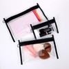 Shimmeroo 3PCS Small Clear Makeup Bag for Traveling,Waterproof Travel Toiletry