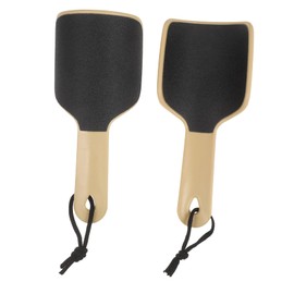 WOONEKY 2pcs Dual Sided Foot Files for Smooth Feet Care Ergonomic Handle Pedicure Tool for Home Salon Callus Remover Exfoliator Convenient Storage Design