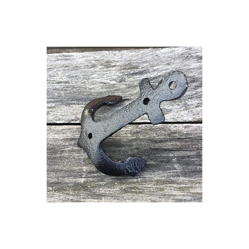 Facaler Nautical Cast Iron Ship Anchor Weathered Nautical Wall Hooks