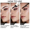 FOCALLURE Eyebrow Stamp and Eyebrow Stencil Kit, 24 Reusable Brow