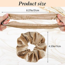 WERIGONI 3er-Pack Haargummis für Damen, Haargummi mit Reißverschluss Elastische Haargummis mit Versteckter Reißverschlusstasche Geheimfach