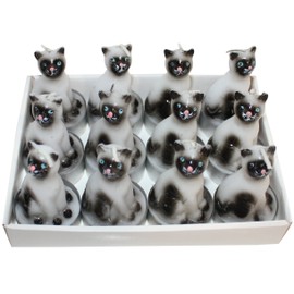 NAF Imports Tea light candles | Cute Cat Shaped | Long Burning | Accessories for Birthdays, Spas, or Everyday Home Décor | Set of 12