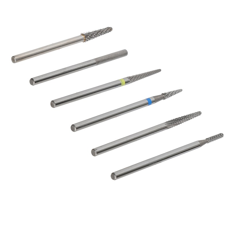 6pcs Cuticle Clean Nail Drill Bits Set Dead Skin Removal