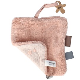 Snoozebaby Baby Cuddle Blanket 15 x 15 cm Organic Pink Milky Rust