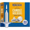 Rokeach Shabbat Candle Holders (50 Count) Extra Heavy Duty Disposable