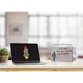 HB Art Design Banksy Wall Art Canvas Print If at First You Dont Succeed Call an Airstrike from San Fransisco Artwork Living Room Dorm Room Office Wall Art Home Decor Ready to Hang 30x40