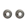 304 Stainless Steel M10 Flange Screw Nut with Floral Pattern